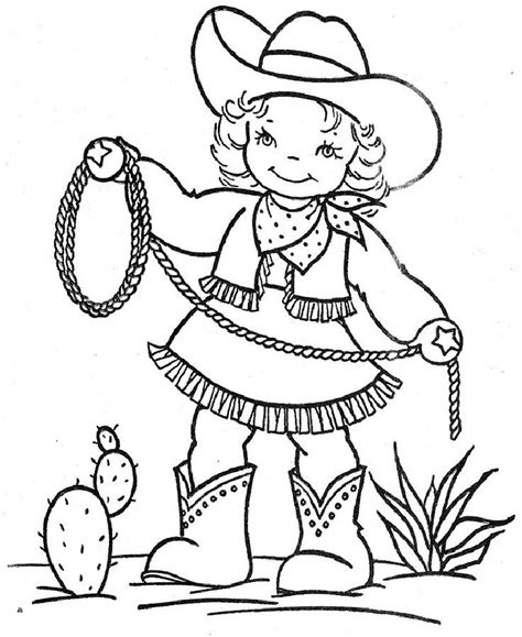 cowgirl coloring sheets|22 Cowgirl Coloring Pages (Free Printable PDFs)